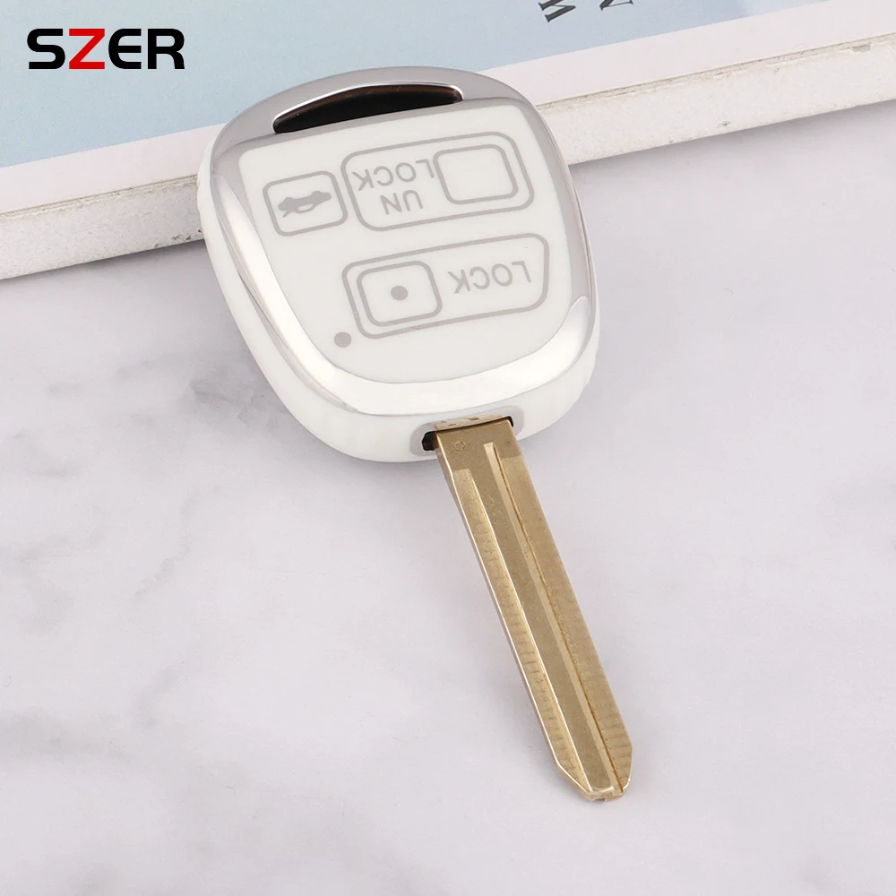 2/3 Buttons TPU Car Key Case Cover Fob For Toyota FJ Cruiser Land 2008-2014 Yaris Echo For Lexus ES GS LS IS RX SC LX RX400h