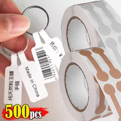 500Pcs Jewelry Price Tags Jewelry Tags Self Adhesive White Price Tags for Necklace Earring Bracelet Ring Price Rectangle Labels