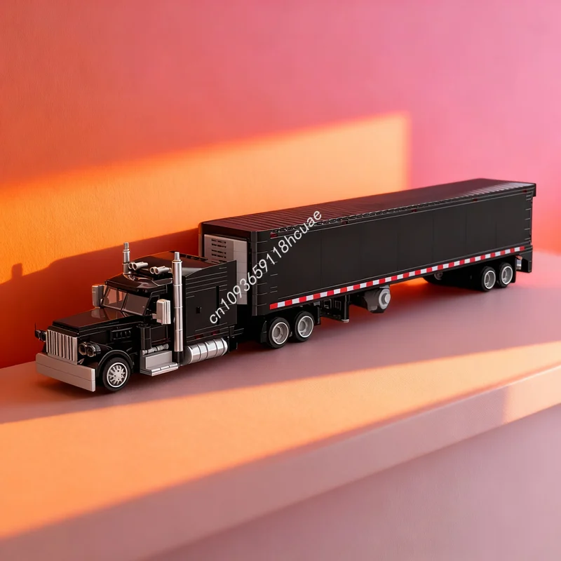 785 elementów MOC Model Ciężarówki Peterbilt City Cargo Klocki Konstrukcyjne Architektura DIY Kreatywne Zabawki Pomysł na Prezent Świąteczny Edukacja Dla Dzieci