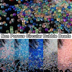 10-20g Mini Bubble Ball Beads Tiny Crystal Glass Bead per stampo in Silicone resina UV riempitivo epossidico resina riempimento fai da te Nail Art Decor