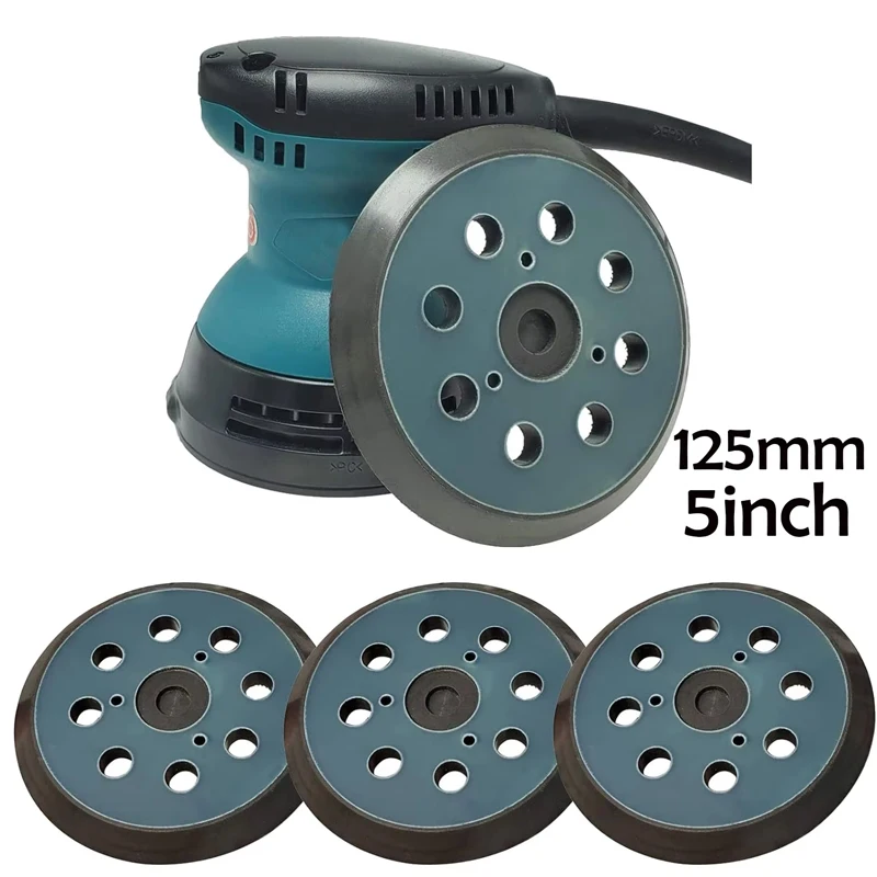 125mm 5 Inch Sander Pad 8-Holes 3/4 Nails Sanding Disc Pad Loop Sanding Backing Pads for Electric Orbital Sander Polishing