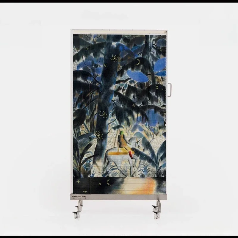 Oasis illustration creative entrance screen, acrylic air screen decoration