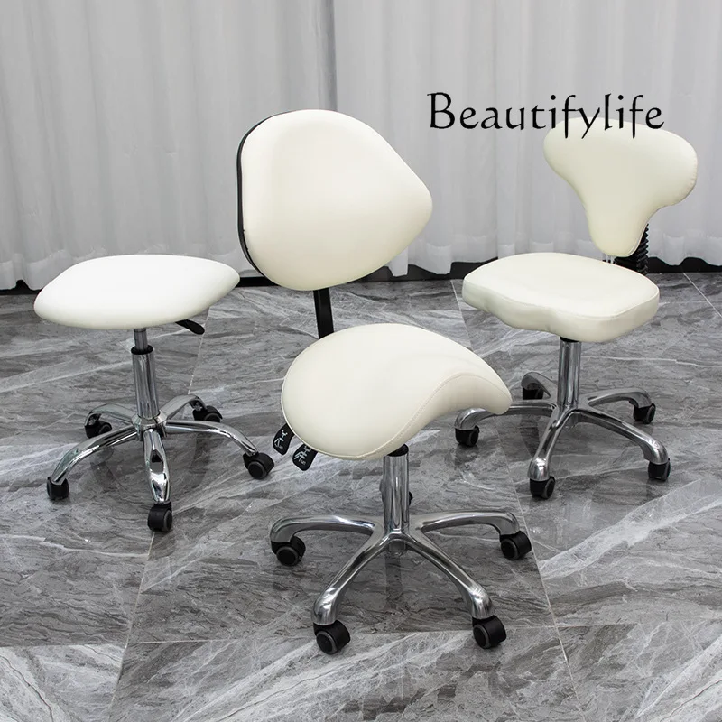 Special for barber shops, rotatable lifting round stool, pulley hair cutting stool