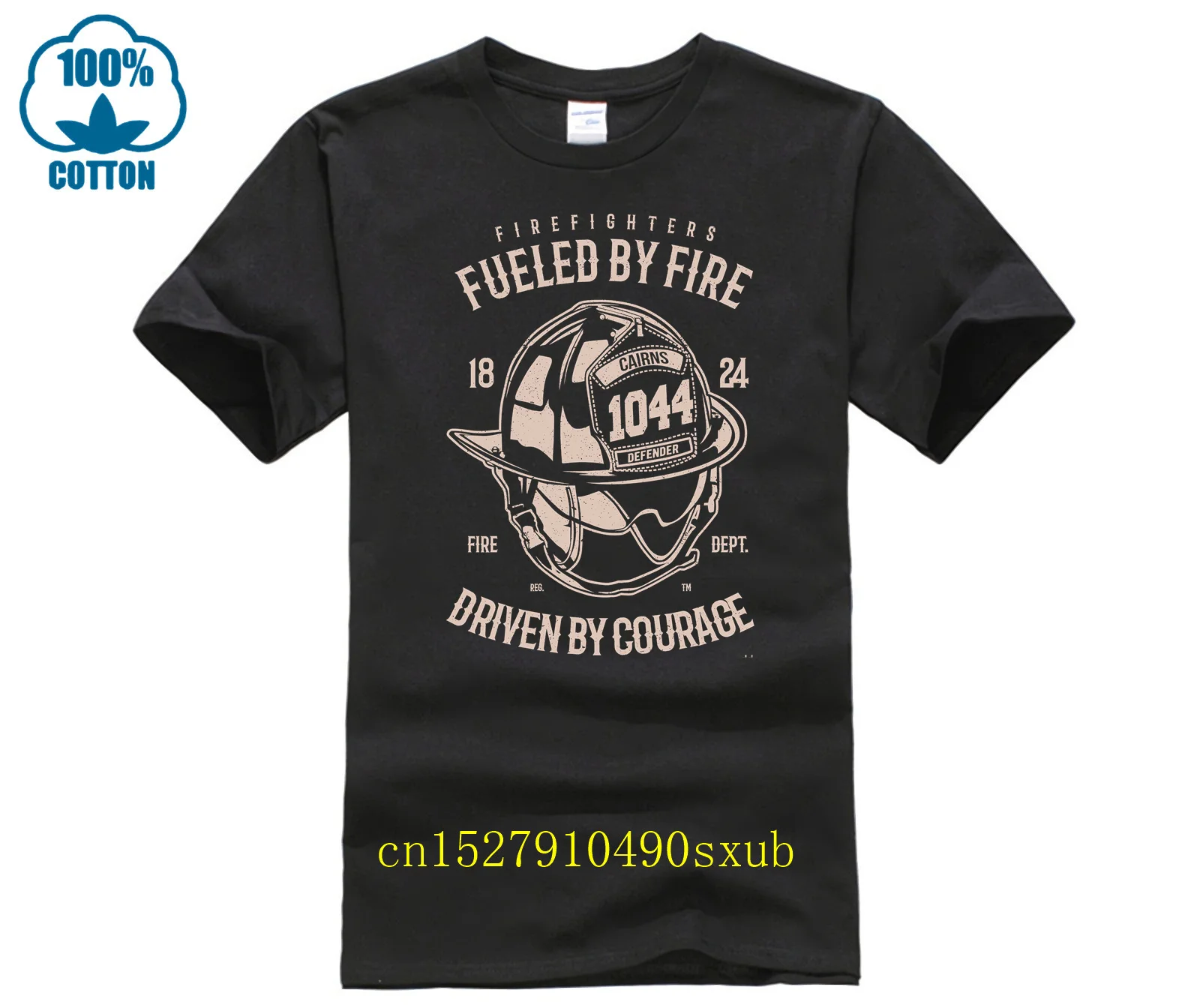 Fuelled By Fire Firefighter T-Shirt Fighter Born To Fight Rescue Squad Dept A667