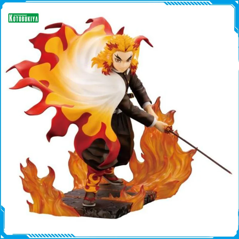 

Stock Kotobukiya ARTFX J Demon Slayer Kimetsu No Yaiba Rengoku Kyoujurou Original Anime Figure Model Toy Action Collection Doll