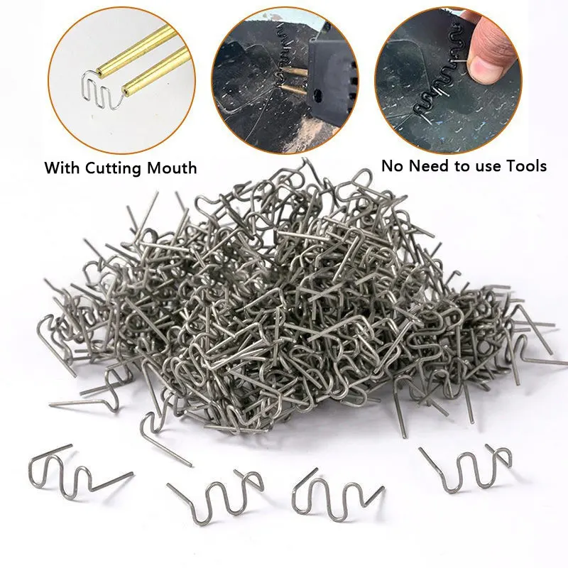 Hot Stapler Staples 200/500/1000PCS Welding Gun Nails Repair Car Bumper Welding Plastic Machine Accessories Parts Tools Kit