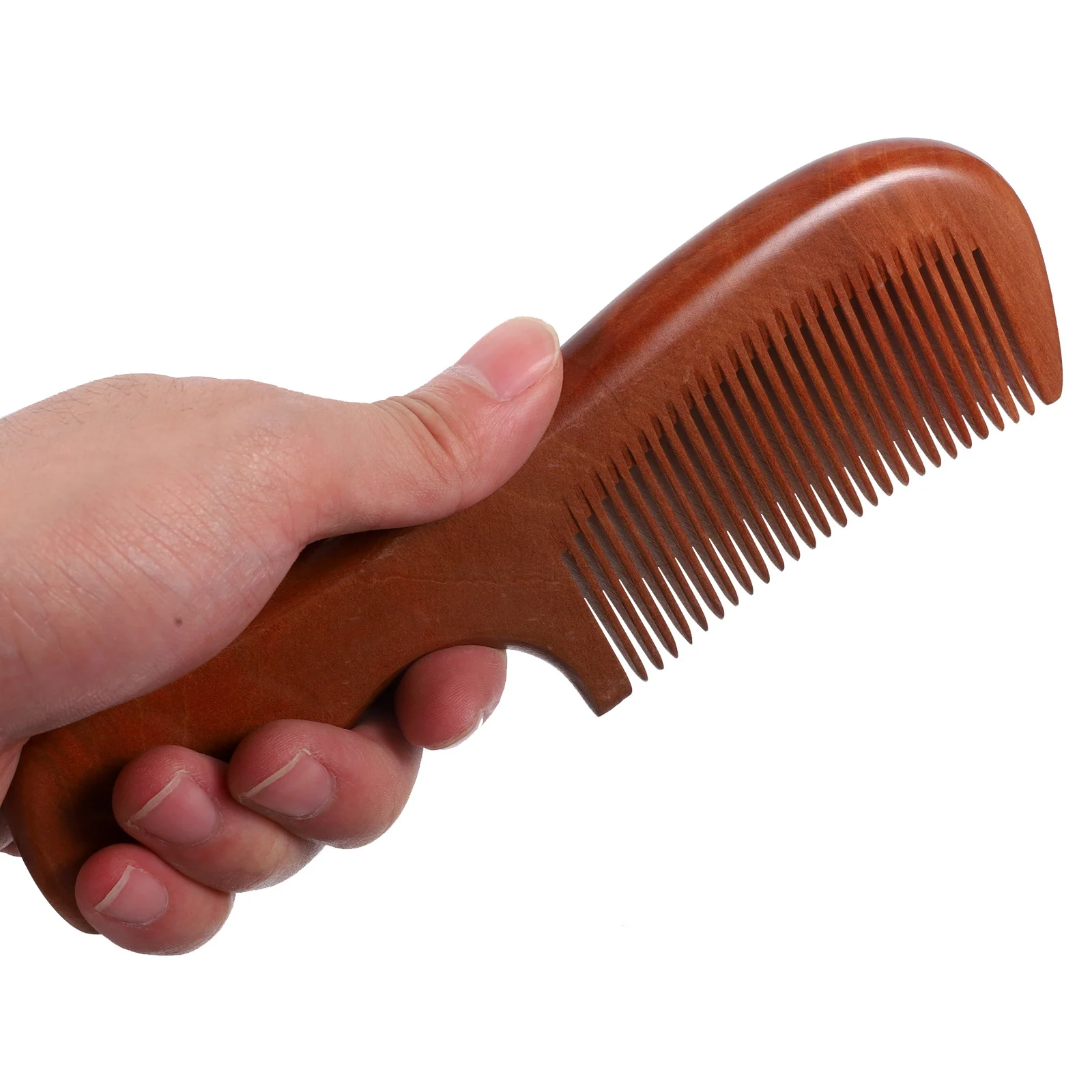 

Natural Sandalwood Comb Thickened Carved Teeth Anti-Static Massage Hair Comb For Scalp Stimulation Wood Styling Tool