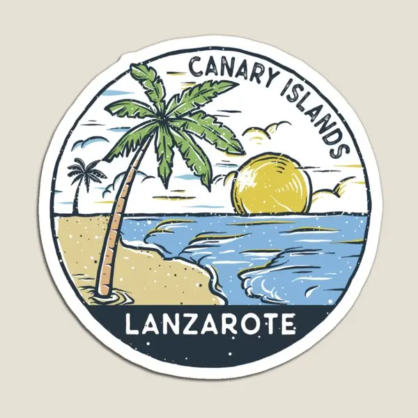 Lanzarote Canary Islands Vintage  Magnet Baby Kids  Stickers Funny Children Cute Toy Colorful Home Holder Refrigerator