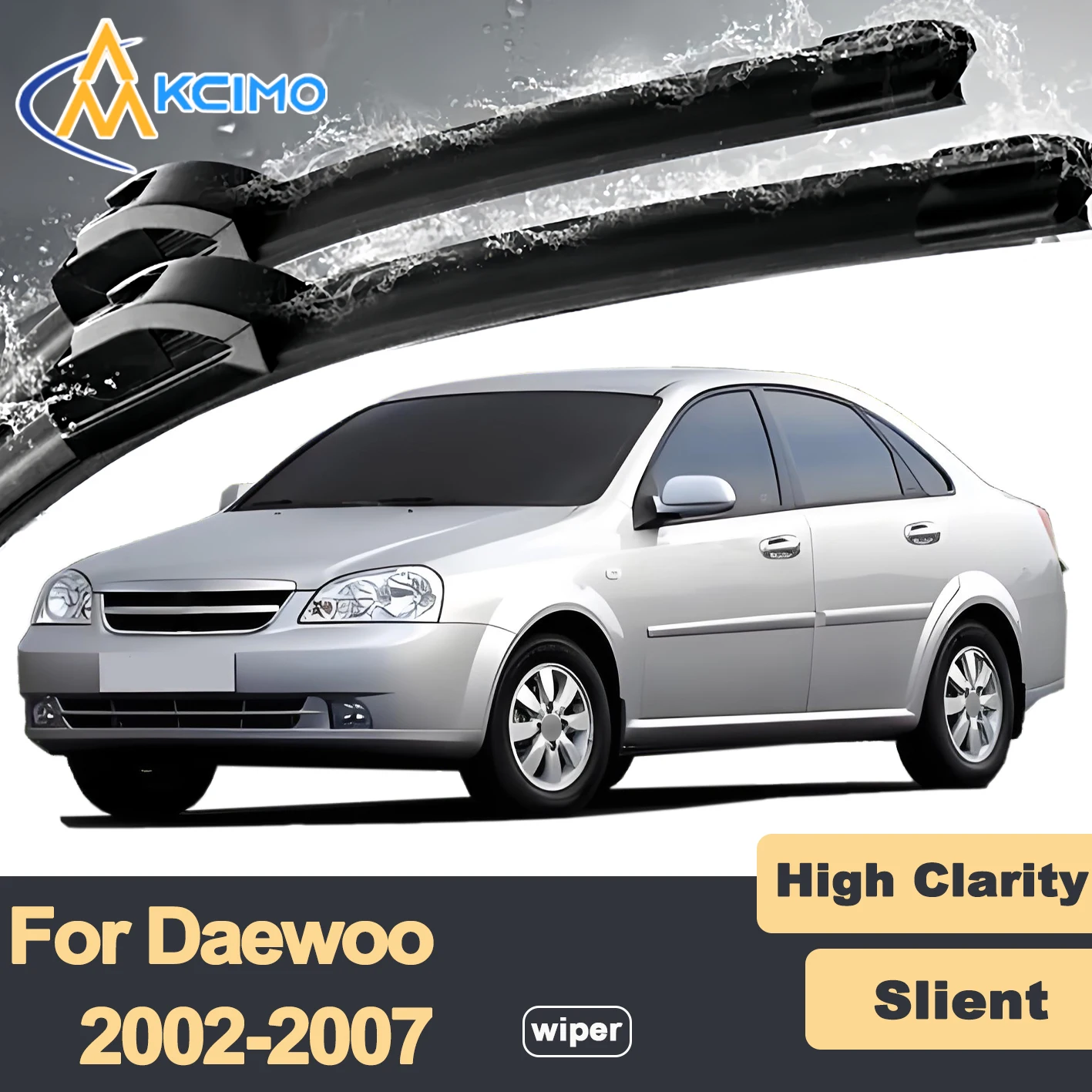

Premium Rubber Durable Silent Windshield Wiper Blades 2pcs for Daewoo Lacetti J200 2002-2007 Buick Excelle Chevrolet Optra