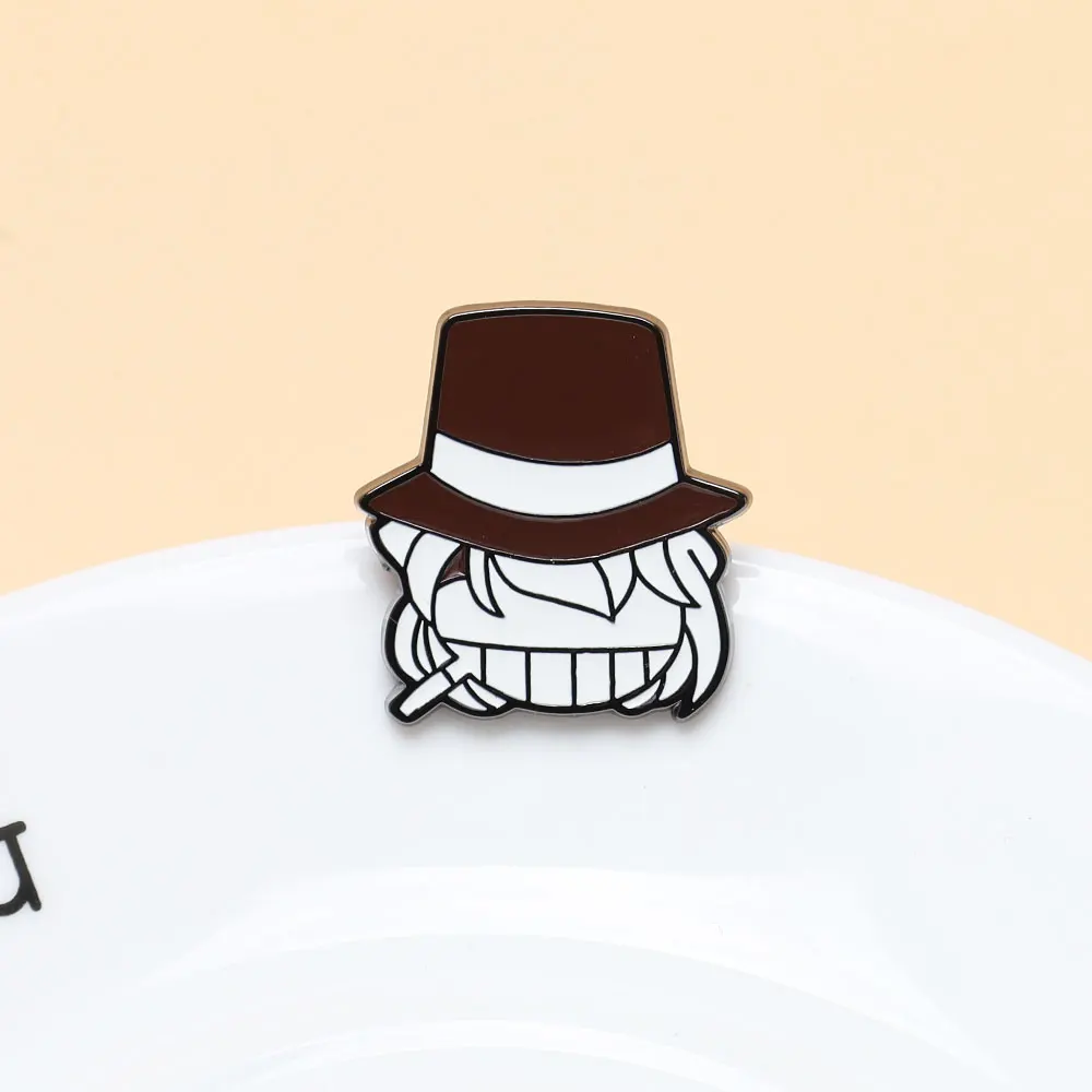 Detektiv Conan Emaille Pin Anime Kudou Shinichi Mouri Ran Brosche Jason Kidd Abzeichen Rucksack Schmuck Geschenk für Männer Fans