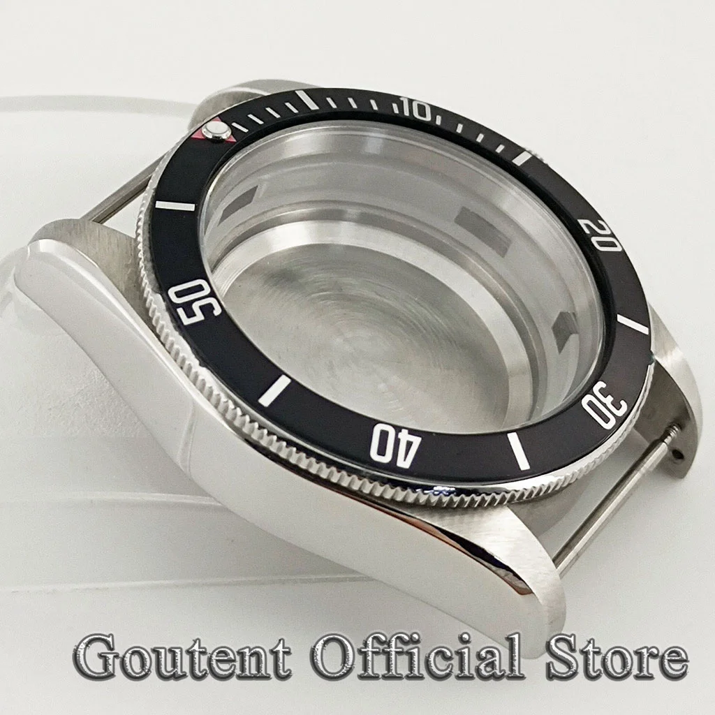 Goutent 41mm Cassa per orologio in cristallo di zaffiro argento adatta al movimento NH35 NH36 ETA 2824 2836 PT5000 Miyota 8215 821A 8205 DG2813 3804