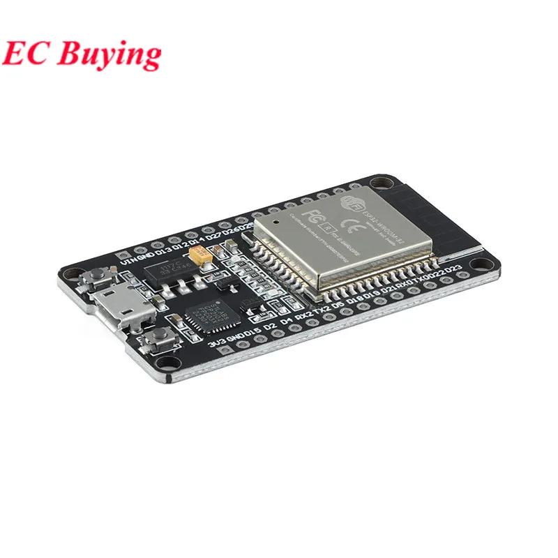 ESP32 WROOM-32 Development Board TYPE-C Micro-USB CH340C/CP2102 WiFi+Bluetooth Wireless Module Dual Core Ultra-Low Power