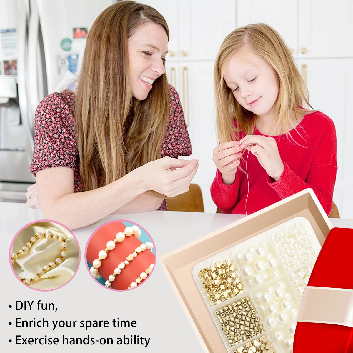 720 قطعة مجموعة خرز فاصل متنوعة لتقوم بها بنفسك سوار اللؤلؤ القرط قلادة صنع عدة مع اللؤلؤ جولة/نجمة/الأوجه/مسطحة/القلب الخرز