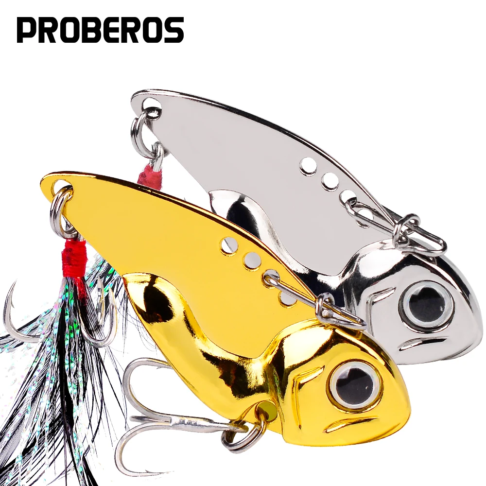 Cuchara metálica VIB Proberos para lubina – Jig plateado y dorado - imagen 2