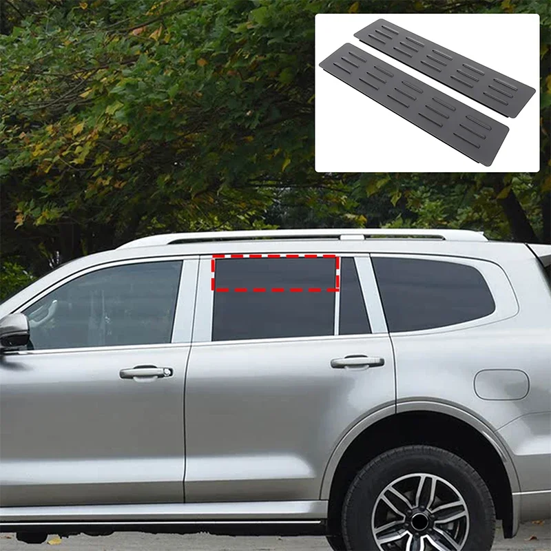 2-piece Set Aluminum alloy black For Great Wall Tank 500 2022+ car rear ventilation blinds modification decorative accessories