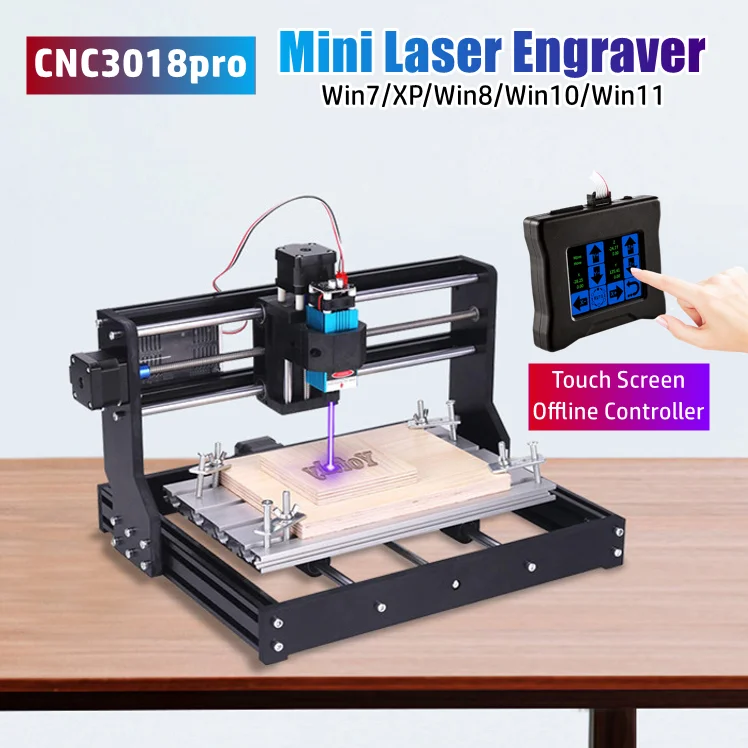 

CNC3018pro Desktop Laser Engraver Touch Screen Offline Controller CNC Wood Plastic PVC PCB Cutting Machine DIY Engraving Machine