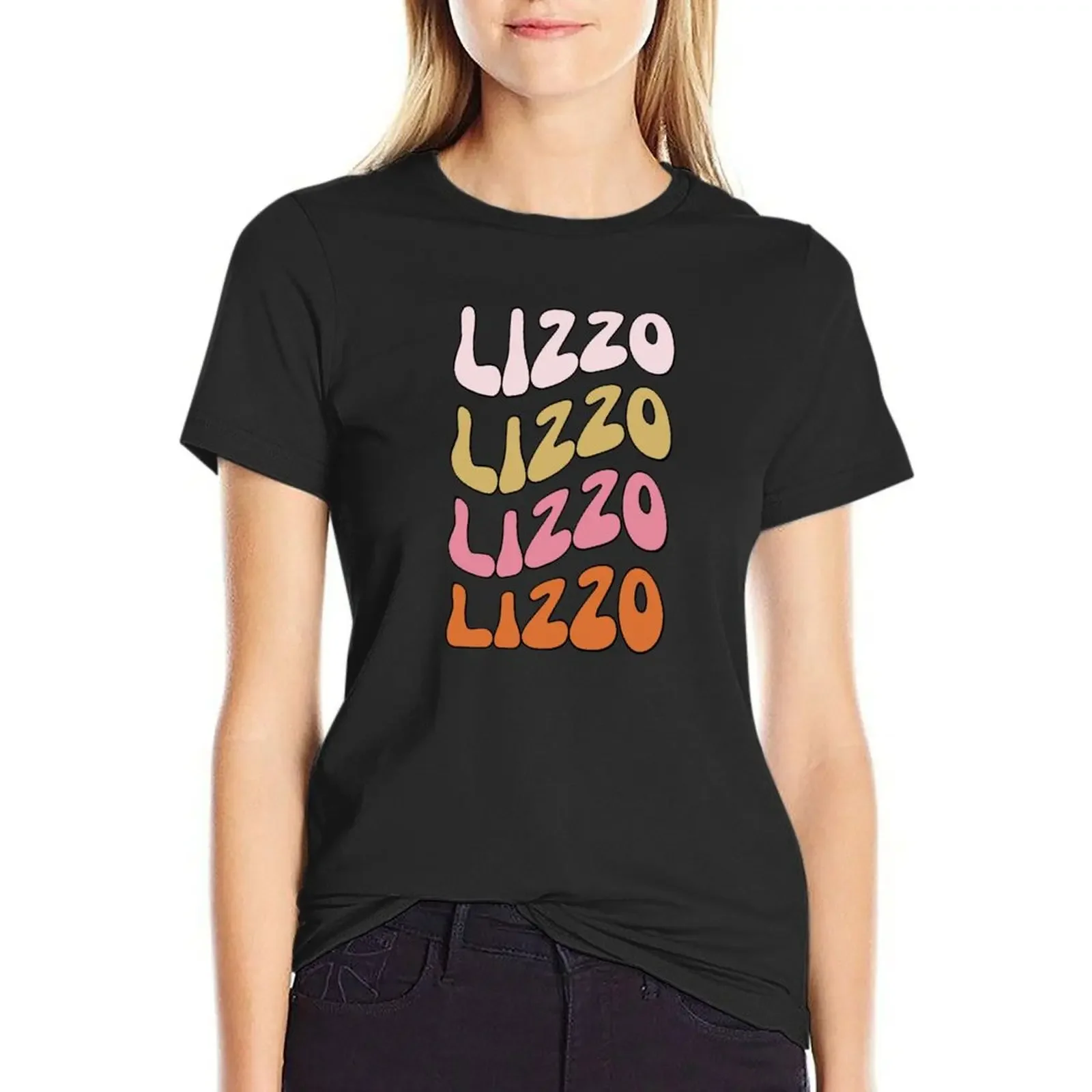 

lizo T-Shirt tops Short sleeve tee anime clothes vintage clothes Summer Women's clothing