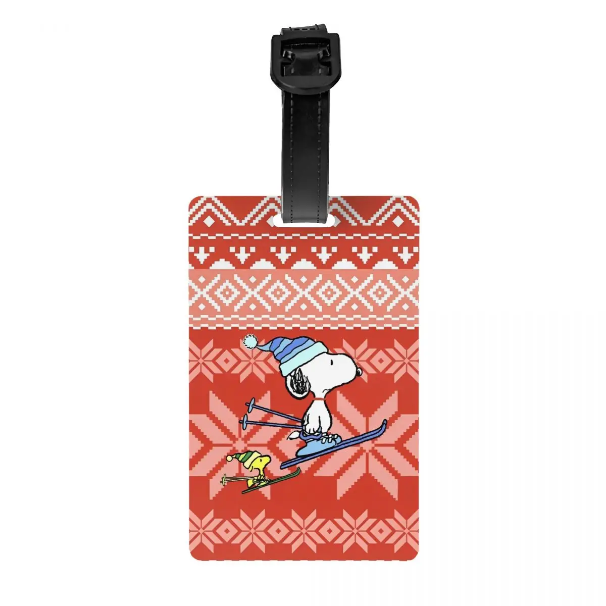 Luggage Tag Cute Cartoon Snoopy Christmas Portable Label Name ID Address Luggage Bag Case Tags for Unisex Baggage Name Tags Gift