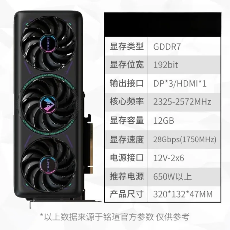 RTX 5070 Gaming Heart Ai Jia Weiß Computer Gaming Video Rendering Design Gaming Live 12G Desktop Computer AI