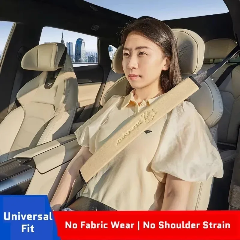 For Car Seat Belt Shoulder Pads, Soft Seatbelt Covers, Anti-Friction & Clothes Protection, Extended for Trucks Summer Auto Decor