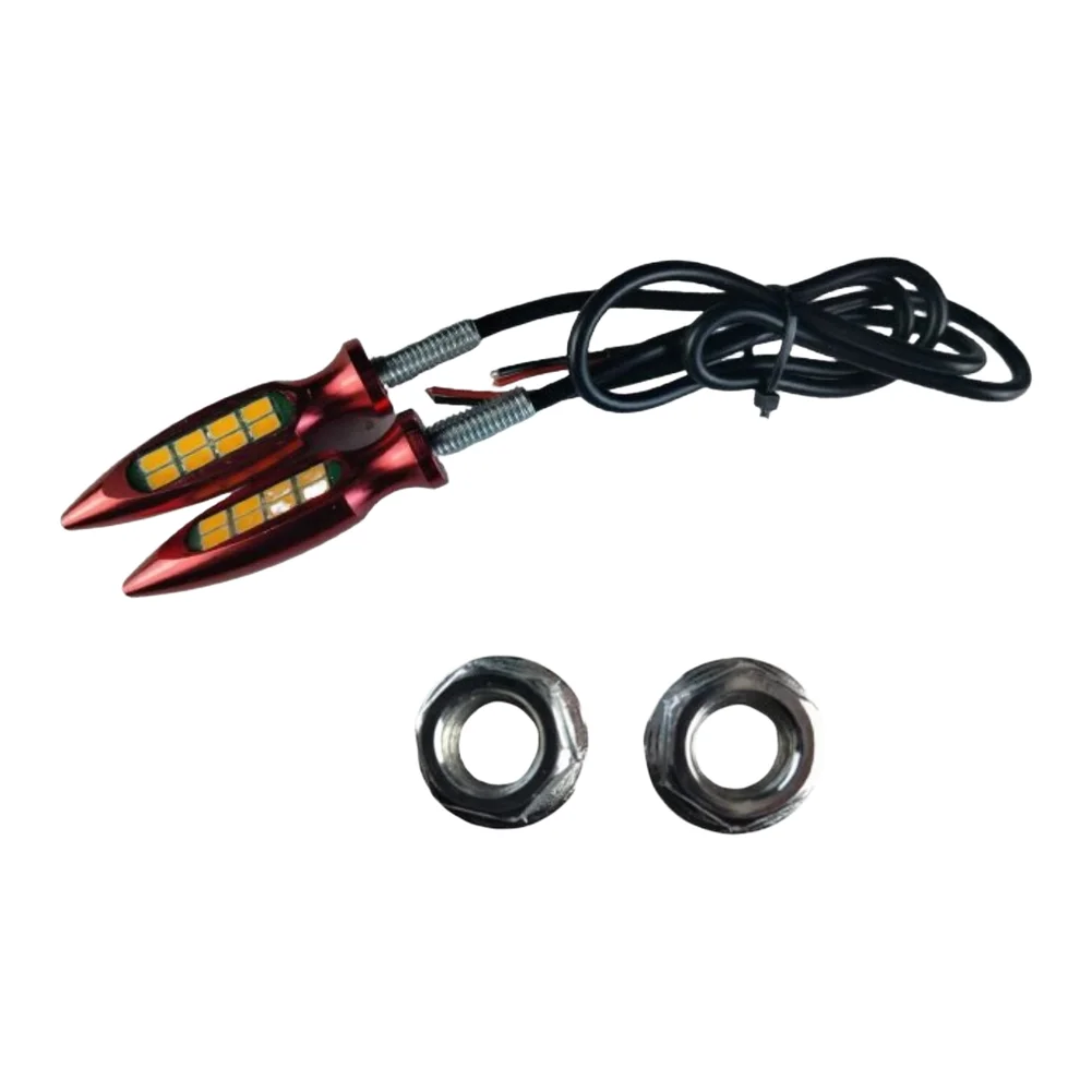 Bike Direction Lamp Motorcycle Turn Signal 12 Bright Leds Smooth Flowing Pattern High Visibility Design Strong Construction
