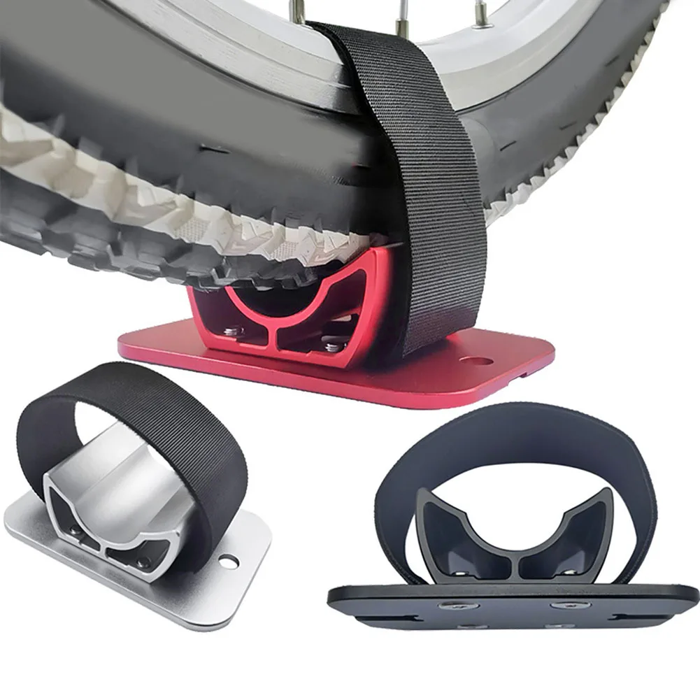 Bike Rear Wheel Mount For Car Roof Rack Aluminum Alloy Bicycle Bracket Holder With Nylon Strap Quick Release/ Fixed Adapter