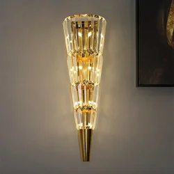 Crystal Wall Lamp Modern Light Luxury Wall Light Nordic Gold Sconces Indoor Lighting Room Decor For Hotel Living Room
