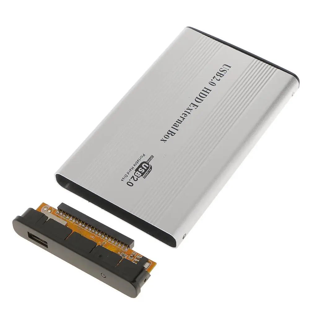 Aluminum 2.5 Inch Hard Drive Enclosure High Speed HDD External Case USB Storage for Laptop PC 6