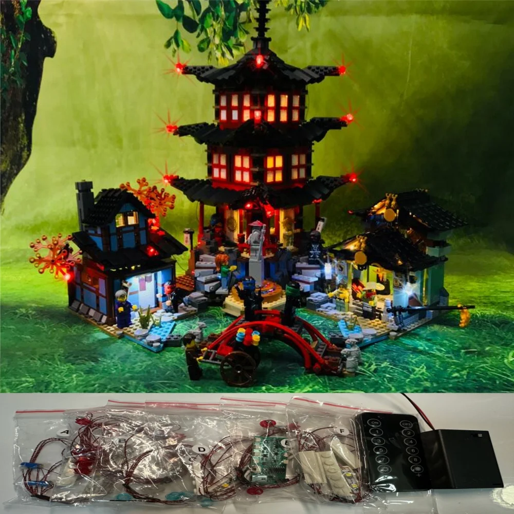 

Led Light Kit Suitable for 70751 and 06022 TEMPLE of Airjitzu Building Blocks Decorative Lamp (Not Included Model Bricks)
