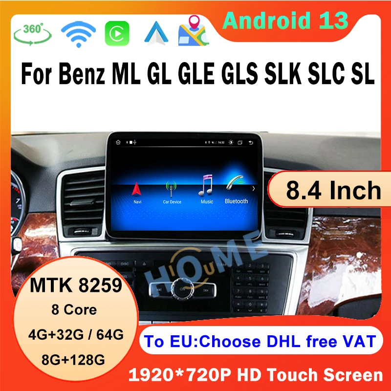 

GPS Navi Android 13 For Mercedes Benz ML GL GLE GLS W166 X166 Auto Video Car Central Multimedia Player Screen Carplay Wifi Radio