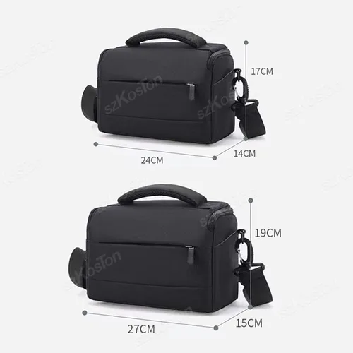 Imagen 2 del producto Bolso para cámara DSLR, bolsos, bolso de hombro de nailon, estuche para cámara, bolso para cámaras portátil para cámara Sony Nikon Canon Panasonic Fuji SLR
