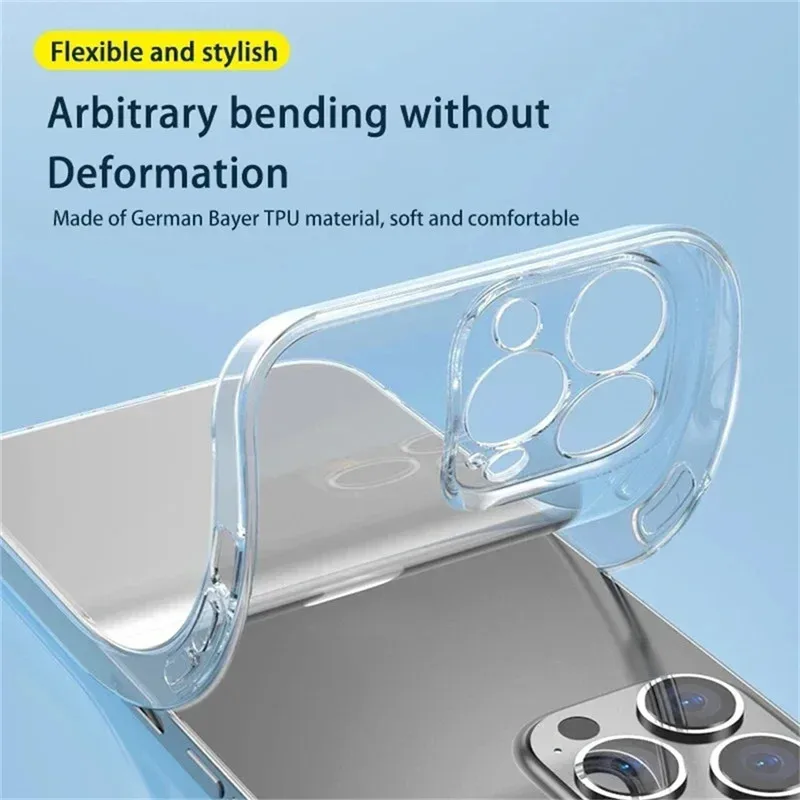 Ultra Thin Clear Silicone Case for iPhone 16 15 14 13 12 11 Pro Max Mini X XR XS Max 7 8 Plus SE Soft Transparent Back Cover image 5