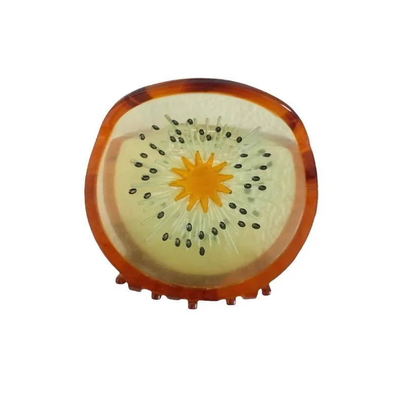 1 قطعة انتزاع الفاكهة الممتعة الجديدة ، مشبك شعر الكيوي ، شعر القرص الخلفي للرأس ، مشبك القرش ، أغطية الرأس النسائية ، إكسسوارات الشعر #5