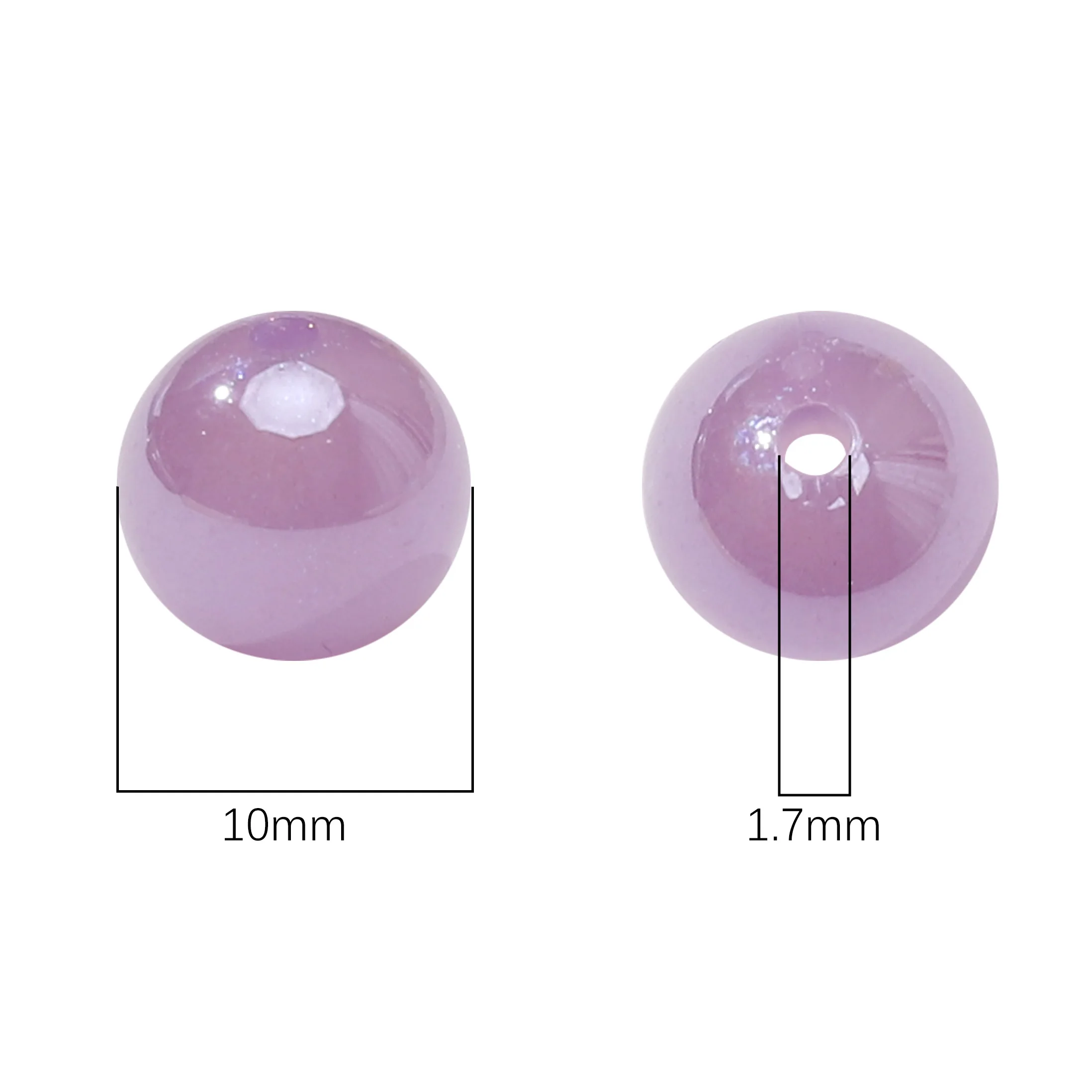 20 قطعة الاكريليك UV حورية البحر حبة ثقب مستقيم الخرز المستديرة فضفاض خزر عازل ل أساور يدوية صنع المجوهرات المواد الملحقات