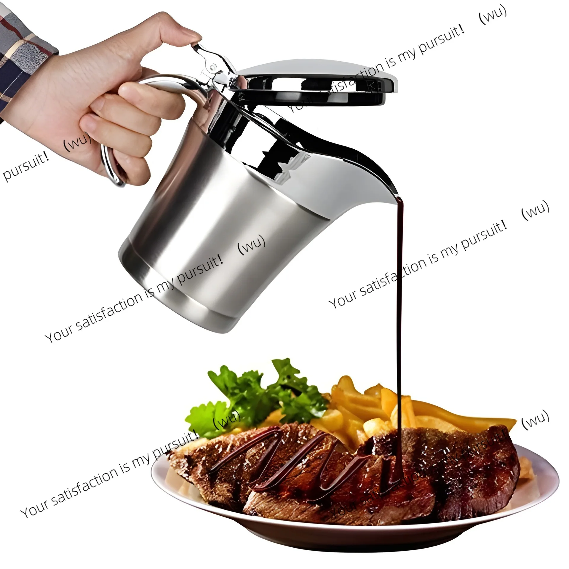 304 stainless steel steak sauce pot double insulation western food steak sauce boat jam pot kitchen seasoning pot