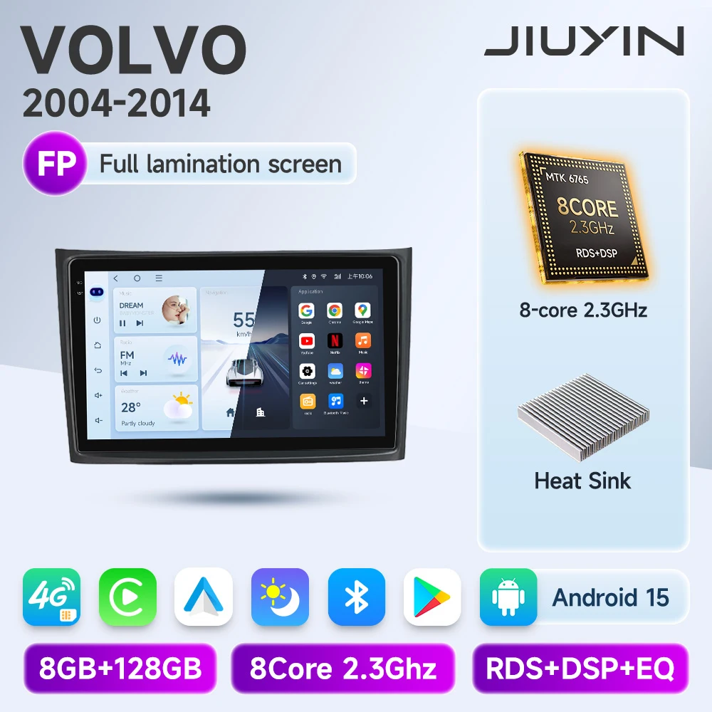 Android 15 Autoradio Voor Volvo XC90 2004-2014 Multimedia Video Player Navigatie Stereo GPS Octa Core 2 Din achteruitrijcamera WiFi