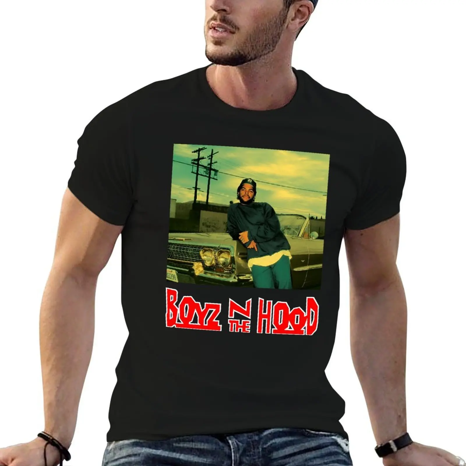 

Футболка Boyz n the Hood, мужские футболки, белая хлопковая футболка, мужская футболка