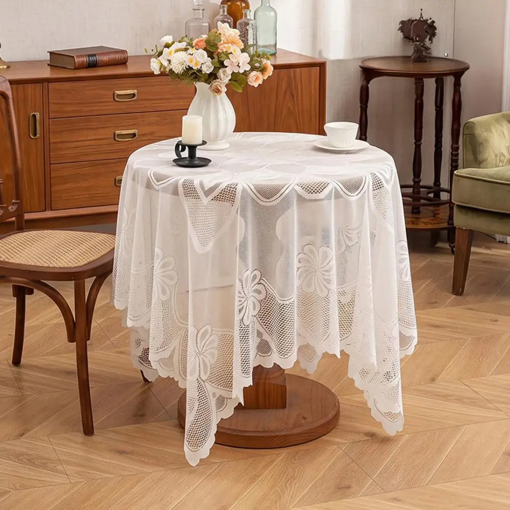 Soft Lace Tablecloth Vintage Lace Tablecloth Vintage White Floral Lace Tablecloth Rustic Boho Wedding Table Cover Bridal Shower