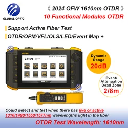 OFW OTDR Długość fali 1310/1550nm 22/20dB Aktywne testowanie na żywo Reflektometr światłowodowy Ekran dotykowy iOLA OPM VFL Mapa wydarzenia