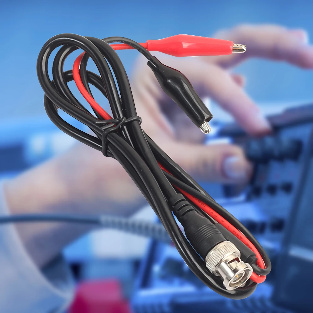 BNC Male Plug To Dual Oscilloscope Test Probe Cable Alligator Clips Digital Oscilloscope Probe Anti-rust Accessories