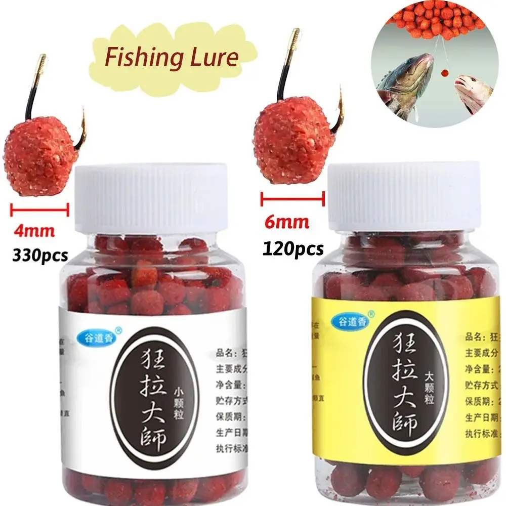 330PCS 4mm 120PCS 6mm Concentrated Fishing Lure Crankbaits Hooks Pop Ups Bait Fish Food Worm Smell Artificial Fishing Attractant