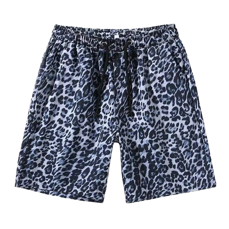 กางเกงขาสั้นผู้ชายลายเสือดาวพิมพ์ลาย 3 มิติ สไตล์แฟชั่นใหม่ ขายดี ใส่สบาย ระบายอากาศ แห้งเร็ว เหมาะสำหรับใส่เที่ยวเล่นกลางแจ้งในฤดูร้อน