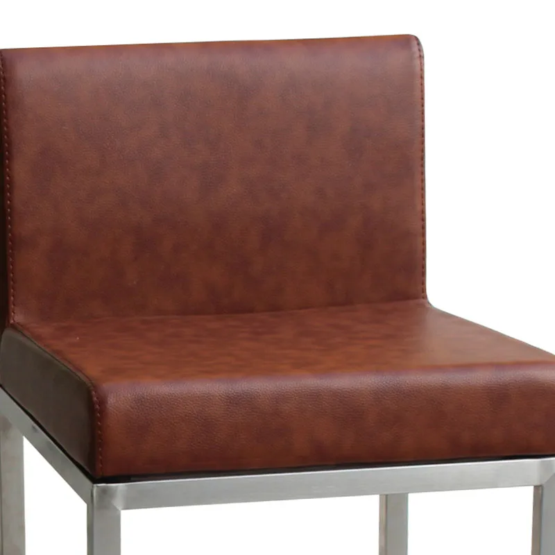 Chaise de bar à dossier de petit-déjeuner, cuir industriel, fauteuil inclinable nordique velouté, meubles modernes rétro, imperméable, luxe