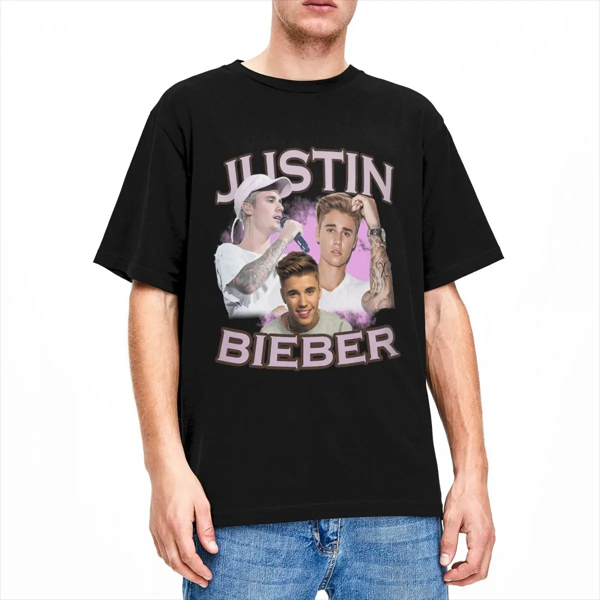 Pink Justin Bieber My Boyfriend Merch Shirt for Men Women Funny 100% Cotton Printed Tee