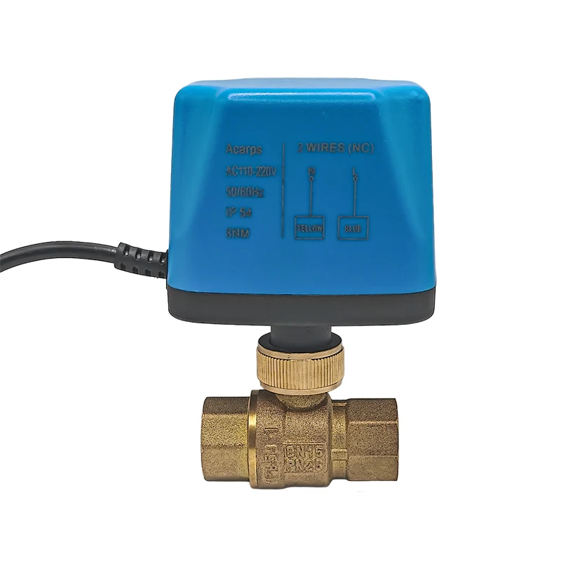 Acarps Vollmessing Motorisiertes Kugelventil Normalerweise Geschlossen/Normalerweise Offen 2-Draht 1/2' 3/4' 1' Innengewinde 12V 24V 110V 220V – Detail 10