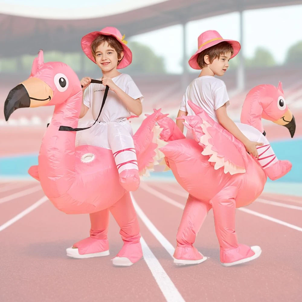

Надувной костюм розового фламинго для взрослых и детей, забавный мультяшный костюм на Хэллоуин, День Благодарения, карнавал, вечеринку, реквизит для косплея, подарок