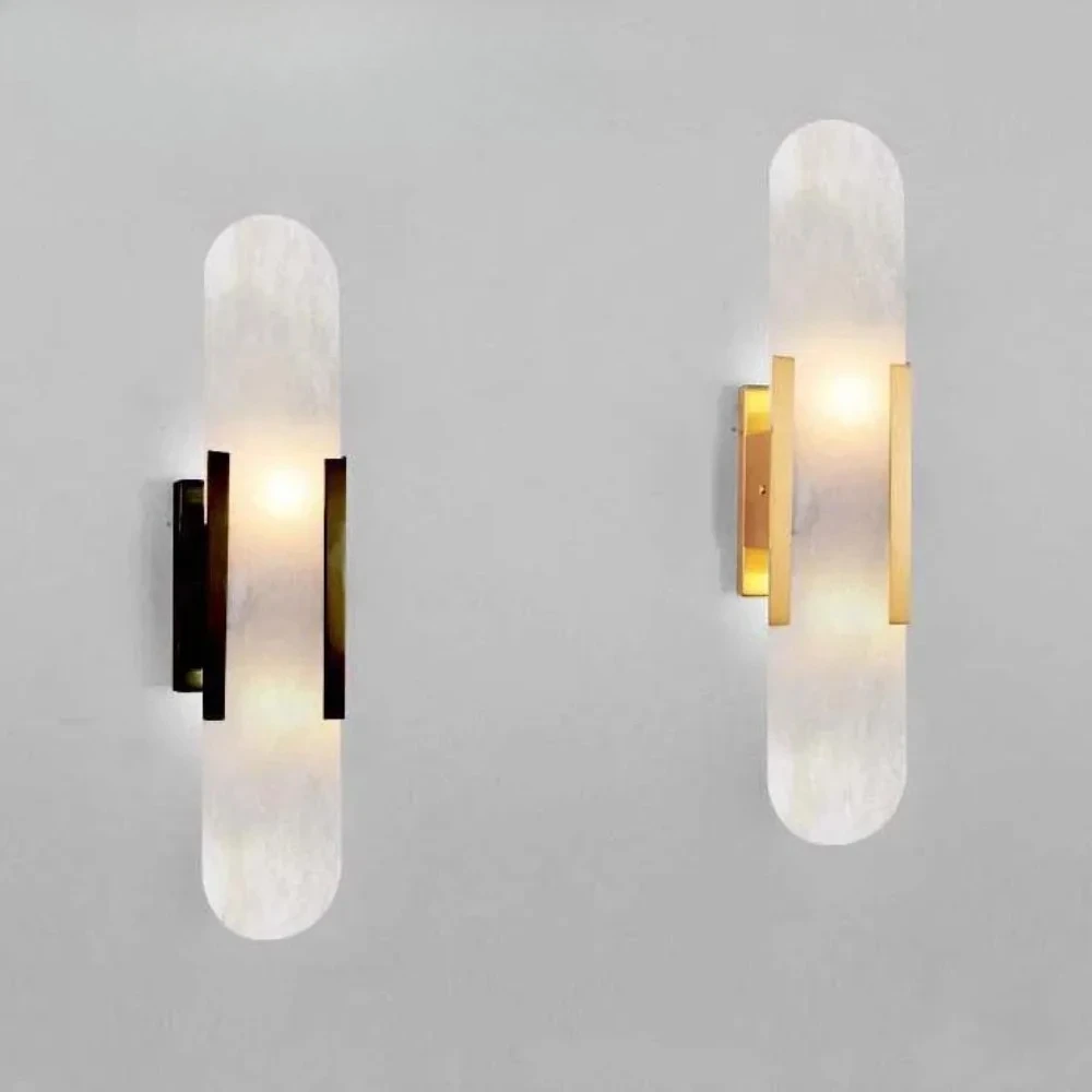 

Modern Marble Wall Light Netural Stone Wall Lamp for Livingroom Bedroom Bedside Home Decor