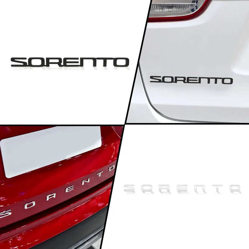 3D ABS SORENTO Brief Logo Stoßstange Hinten Schwanz Trunk Aufkleber Auto Styling Für KIA Sorento 2004-2020 2021 Auto zubehör