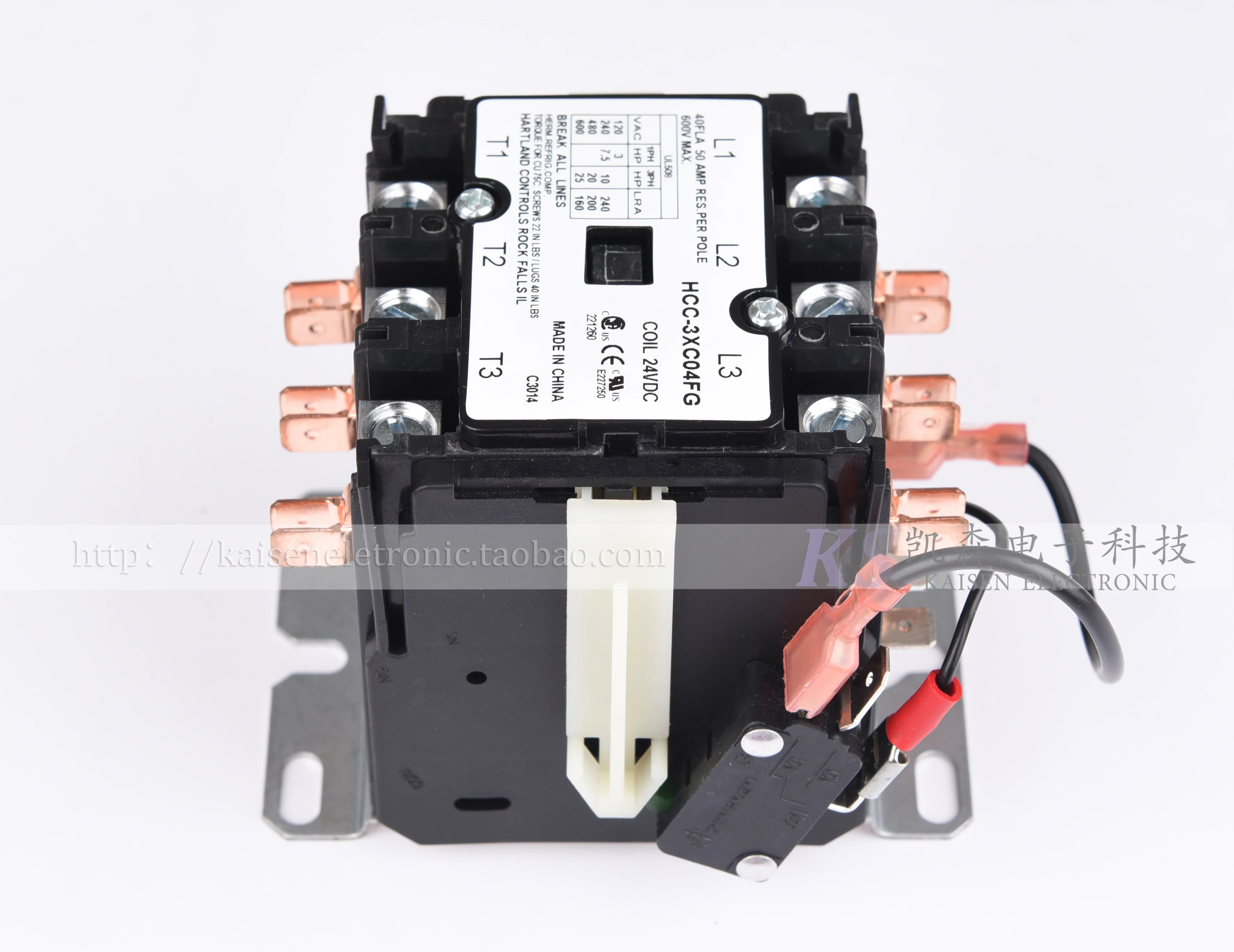 

24VDC 40A DC coil control voltage three-phase three pole American AC contactor UL CSA CE HCC-3XC04FG