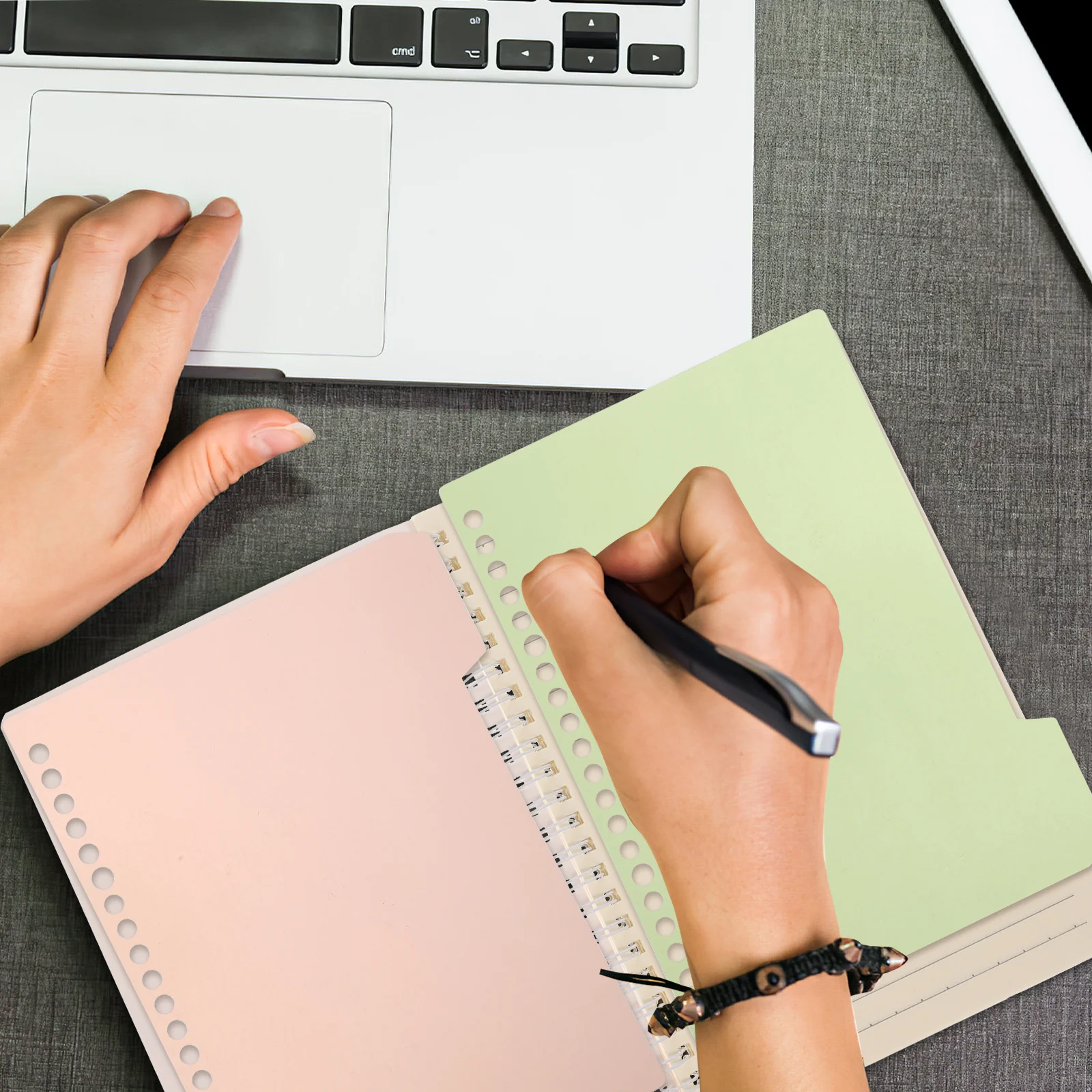 32 قطعة فواصل دفتر الملاحظات مادة Pp علامات صفحة طويلة الأمد لمؤشر المفكرة A5 تسميات مصنفة علامات التبويب الموثق البلاستيكية الملونة